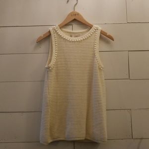 Cotton sweater pom pom shell